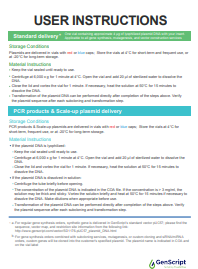 プラスミドDNAの保存と再構成方法